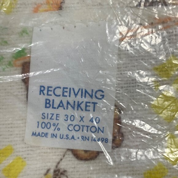 Vintage 2 Daekor Honey Bear Heavyweight Irregular Receiving Blanket Cotton Baby - Picture 7 of 13